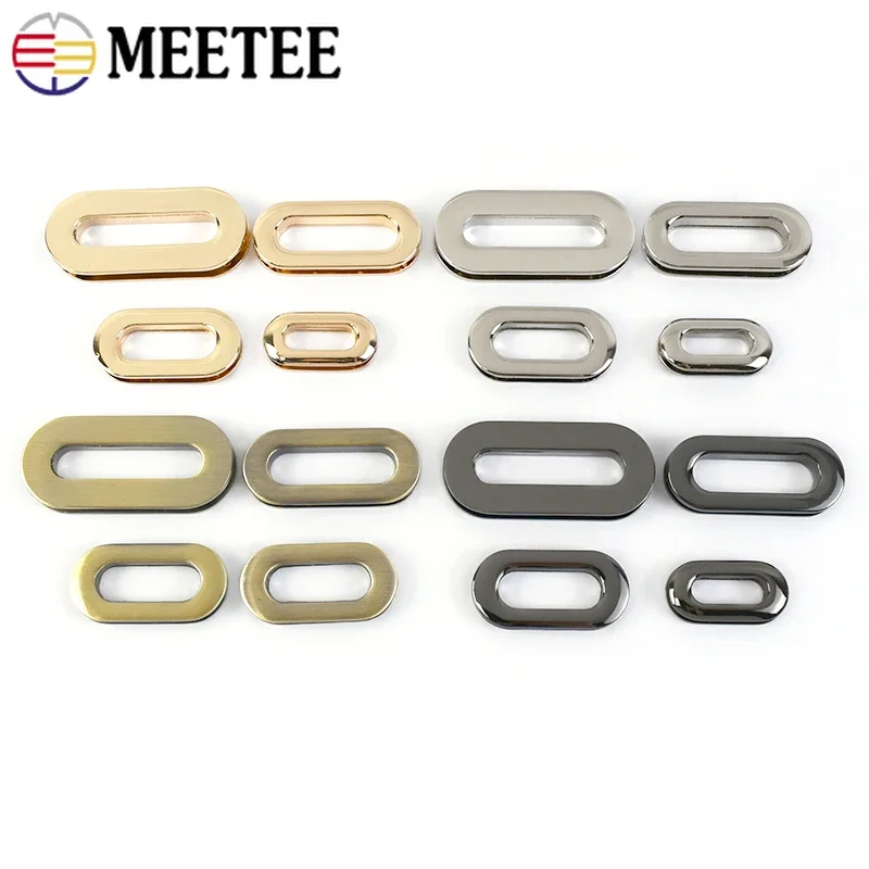 4/10Pcs 18/25/32/38mm Eyelets Buckle Screw Metal Oval Ring Egg-shaped Grommet Hook Bags Strap Shoes Clasp Hardware Accessories