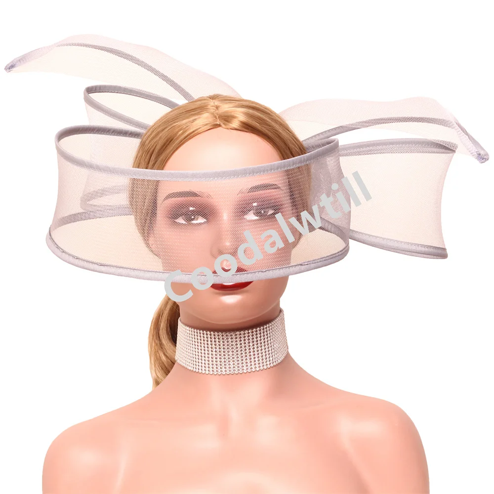 

Women Mesh Wedding Fascinator Luxury Hat Derby Royal Race Headpiece Bride Ladies Party Dinner Chapeau Cap Veils Hat Fascinator