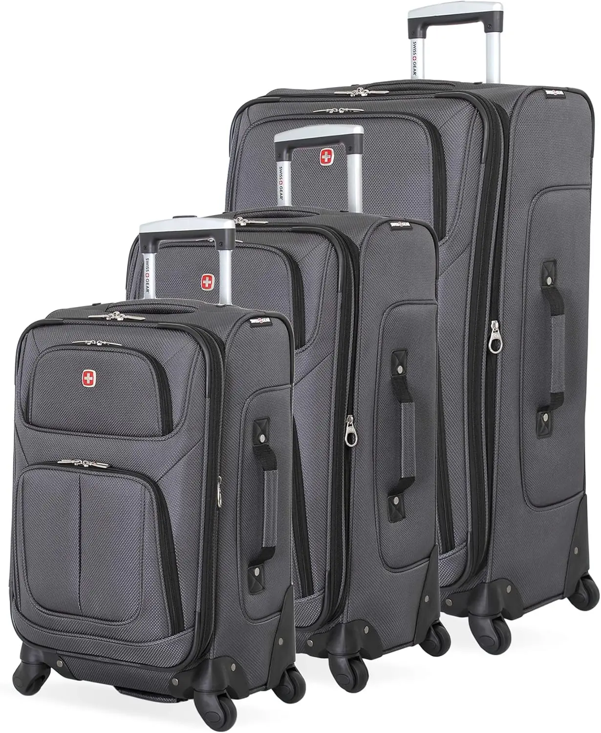 Sion Softside Expandable Luggage, Dark Grey, 3-Piece Set (21/25/29)