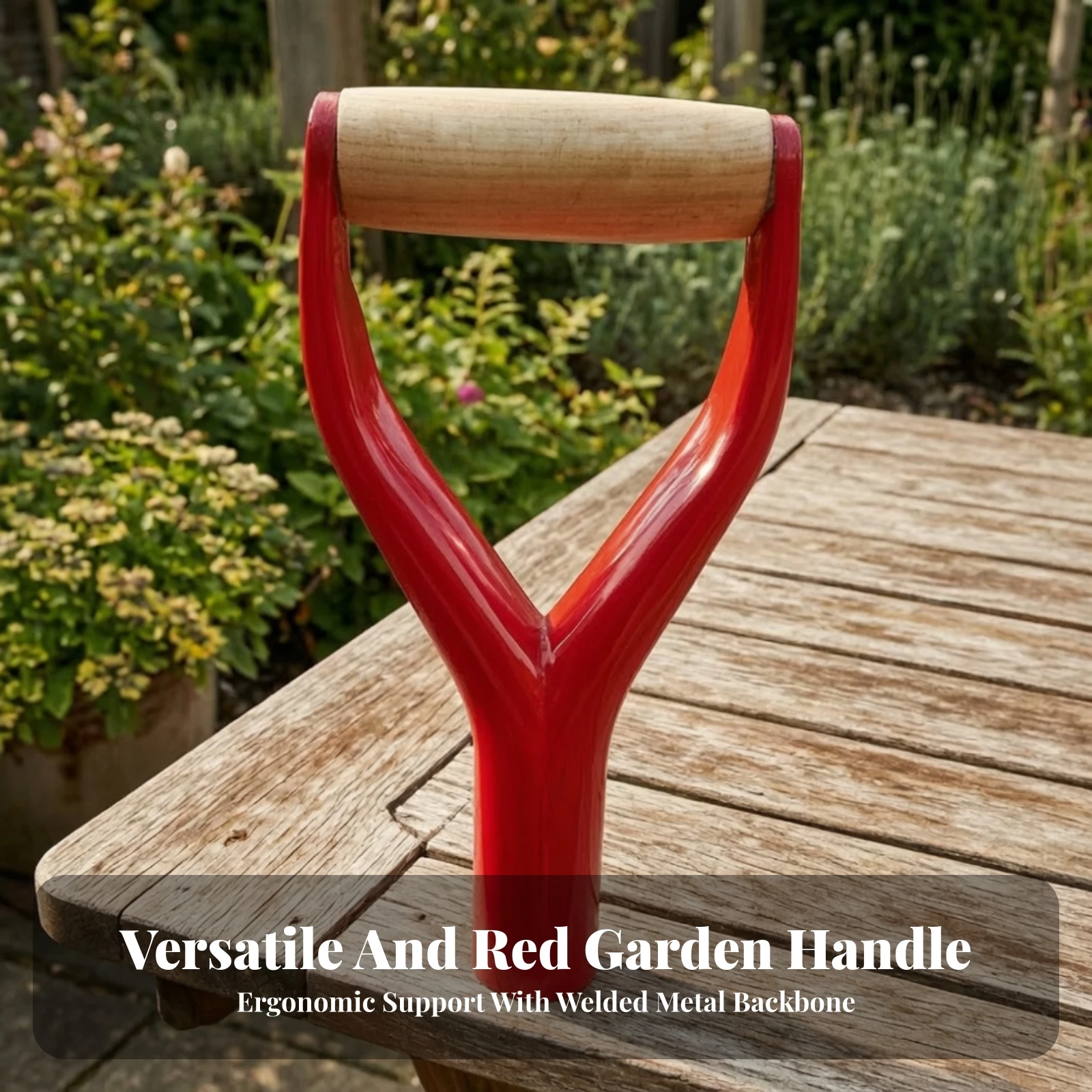 Gardening Tools Shovel - 木製グリップ付きのY字型ツールハンドル。人間工学に基づいた設計で、Y字型のシャベルハンドルとして使用でき、取り付けも簡単。ガーデニング愛好家や園芸作業に最適。