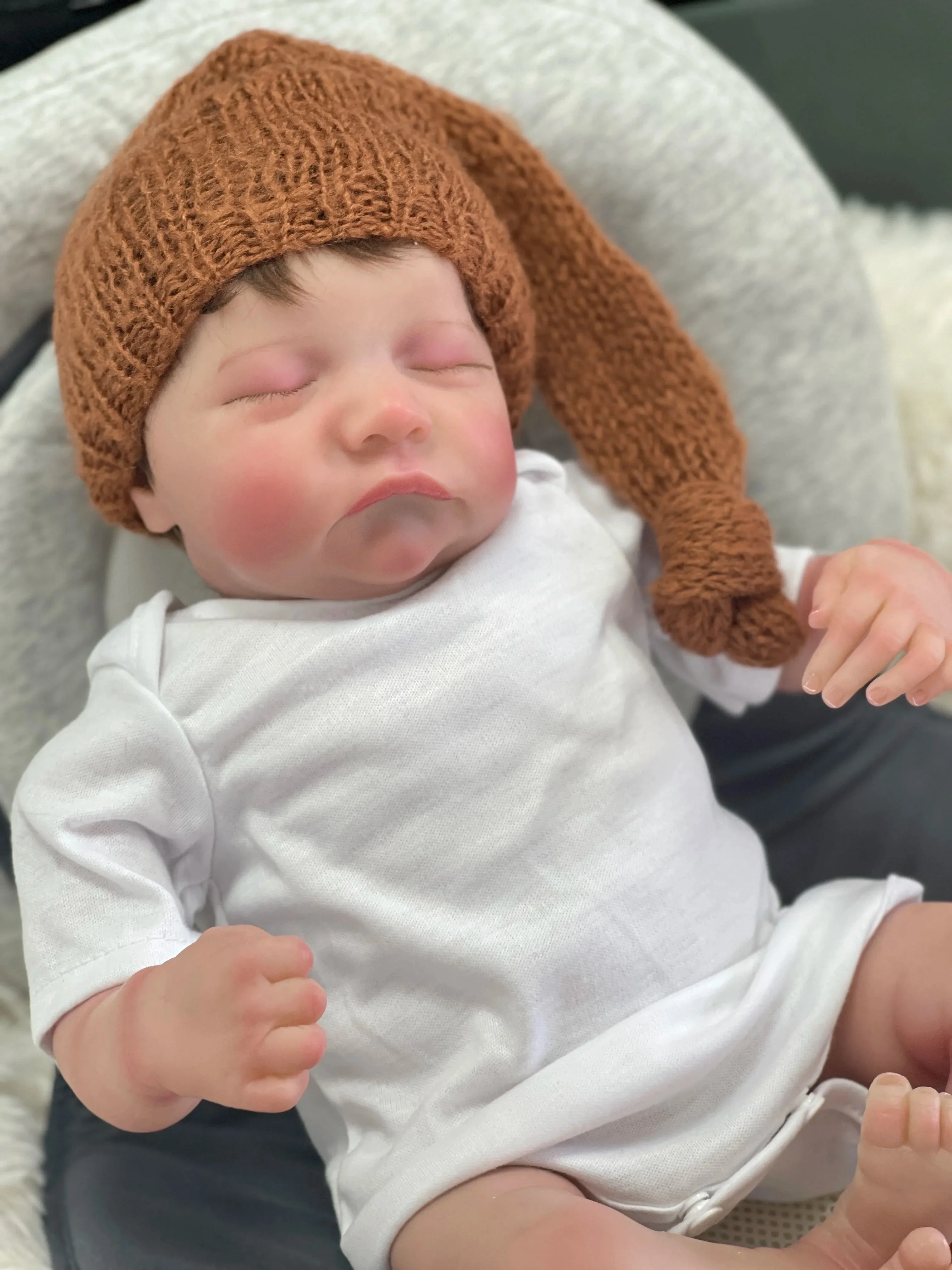 48 CM Levi Pasgeboren Slapen Reborn Babypoppen 3D Huid Meerdere Lagen Schilderen Zichtbare Aderen Hoge Kwaliteit Collectible Art Doll