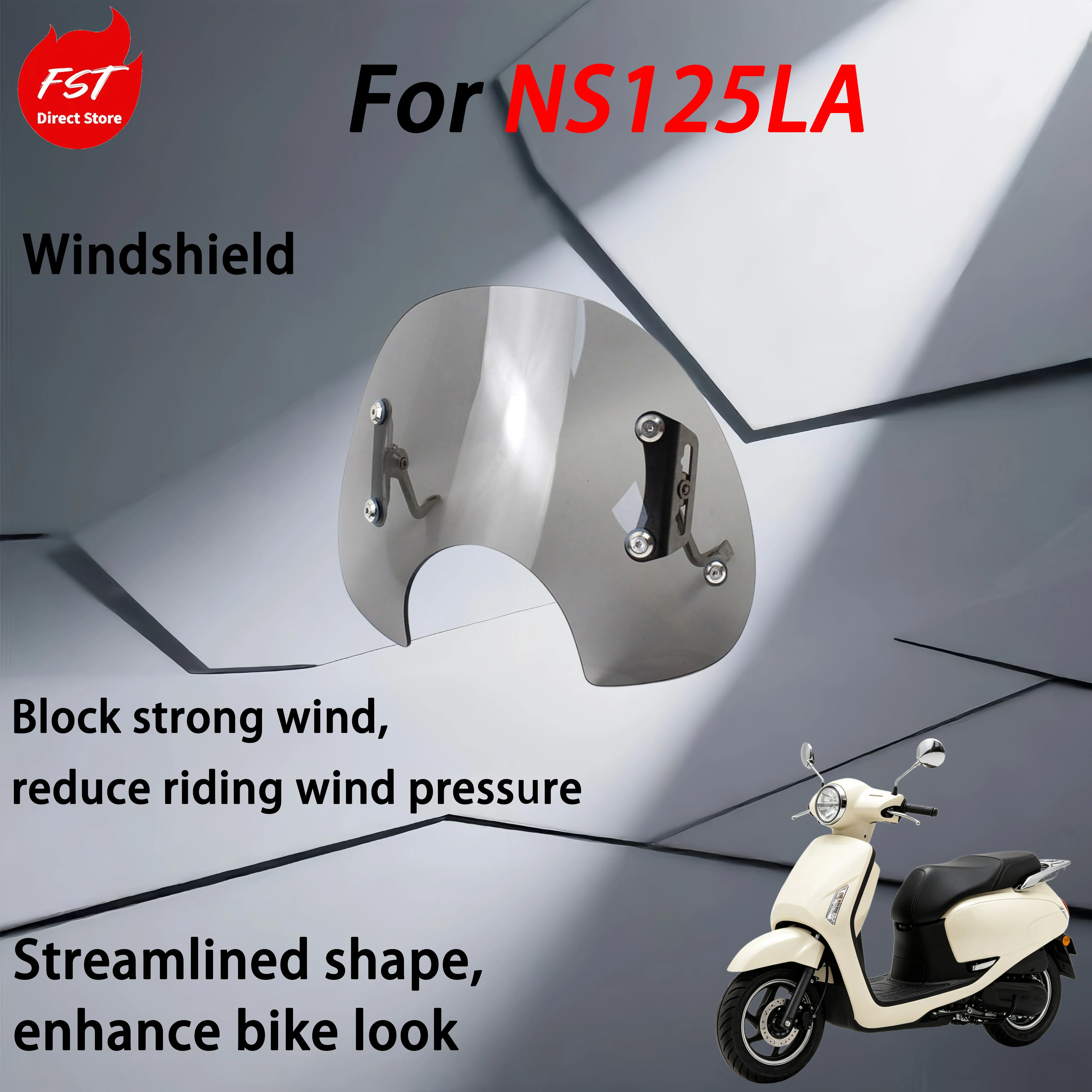 For NS125LA special modification accessory - thickened windshield and front windshield wiper guard Effective Wind Protection