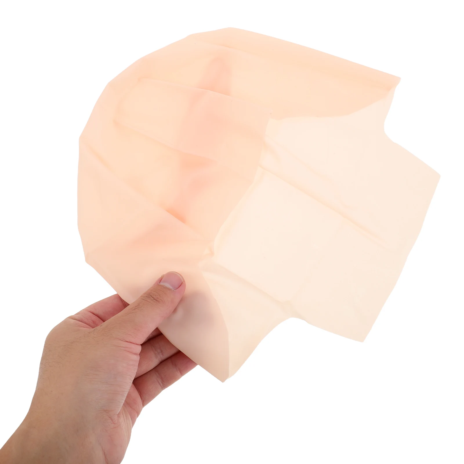 

3Pcs Latex Bald Cap Brown Realistic Fake Bald Head for Men Women Adult Balding Cap for Halloween Makeup Theater Performance