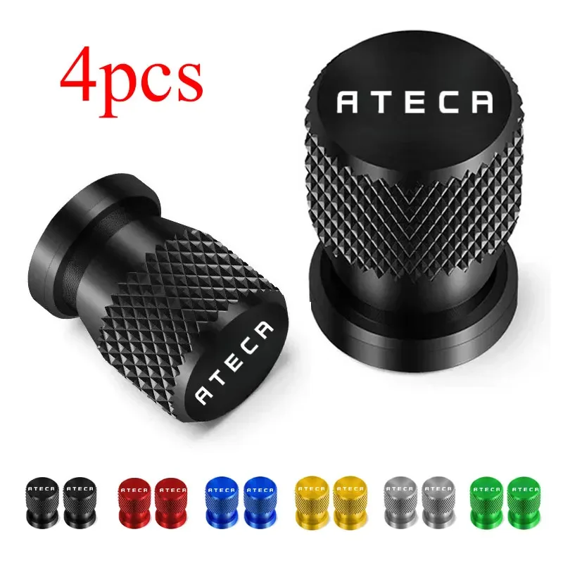 Car Wheel Tire Valve Caps Tyre Stem Covers Airdust Waterproof For Seat Ateca Accessories