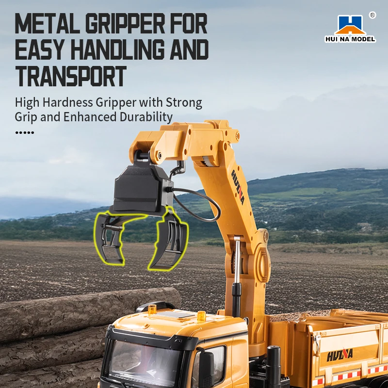 1538 26채널 1:14 합금 원격 제어 반합금 원격 제어 차량 잡아 목재 덤프 트럭