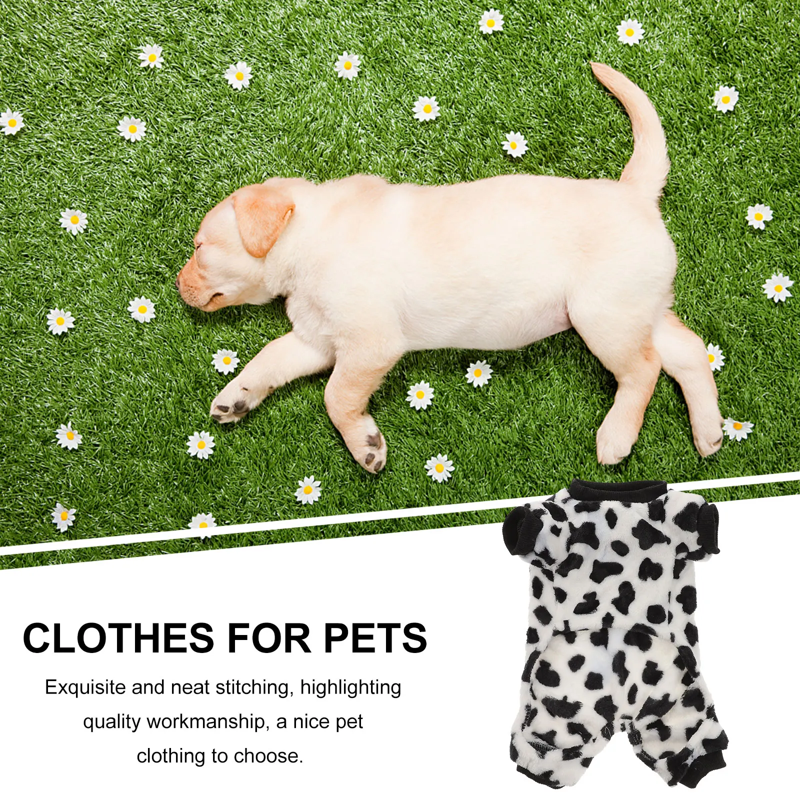 

1Pcs Pet Sleepwear Elastic Soft Breathable Style Dog Home Dressing Black White Comfortable Costume Dog Sleepwear