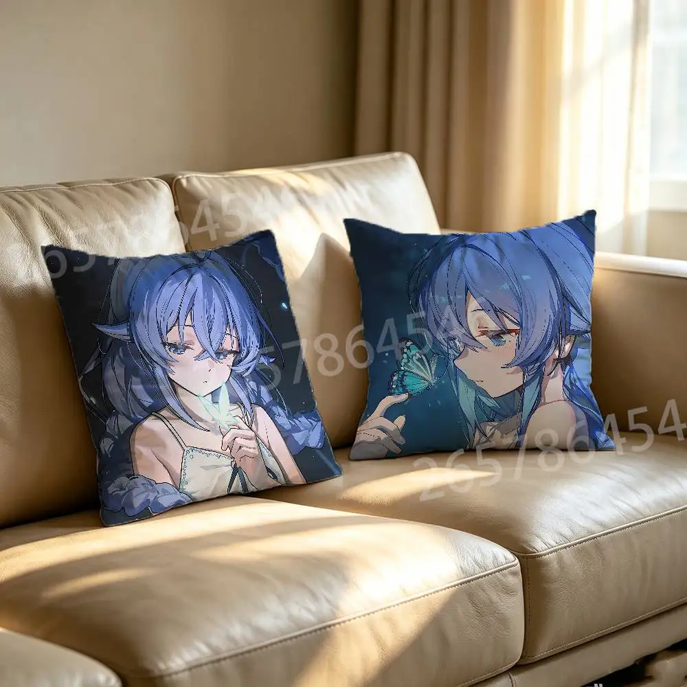 M-mushoku tensei R-Roxy Migurdia Polyester Printed Pillow Cover Square 30 35 40 45 50 55 cm Soft for Sofa Bed Car Home Decor