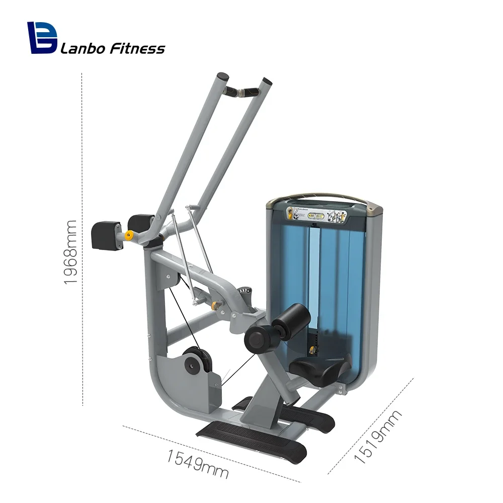 Strength Training Fitness Gym Equipment Set Bodybuilding Commercial Pin Loaded Selected Lat Pulldown & Low Row Machine