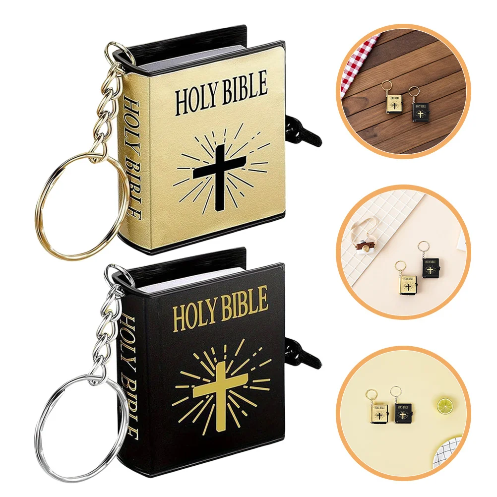 

12Pcs Miniature Book Pendant Keychain Hanging Decoration Portable Bag Backpack Wallet Ornament Charm