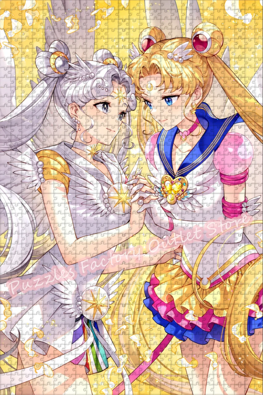 Puzzles Anime pour enfants, Sailor Moon Cartoon, Beauty Girl Print Puzzle, Intellectual Game Toys, Gifts, 300 Pcs, 500/1000 Pcs