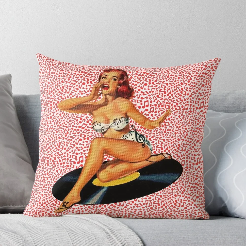 Rockabilly Goddess Throw Pillow Pillowcase Cushion Rectangular Cushion Cover