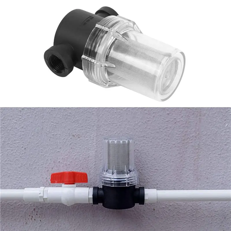 Hot Sale-4X Washing Filter 1/2 Inch Inline Mesh Strainer Water Pump Irrigation High Flow Pipeline Filter Gardening Inlet Water