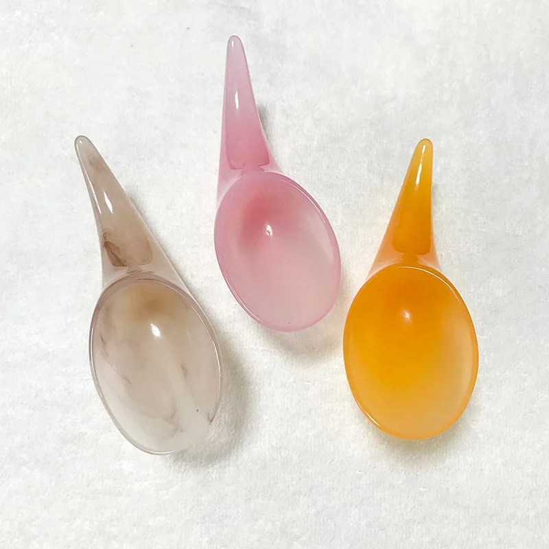 Multi-color Resin Beeswax Cow Horn Spoon Scraper Back Massage Scraping