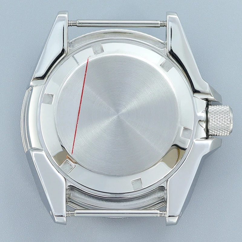 43.8mm Diving Watch Cases Modified Samurai Ceramic Bezel Sapphire For Seiko nh35 nh36/38 Movement 28.5mm Dial white Chapter Ring