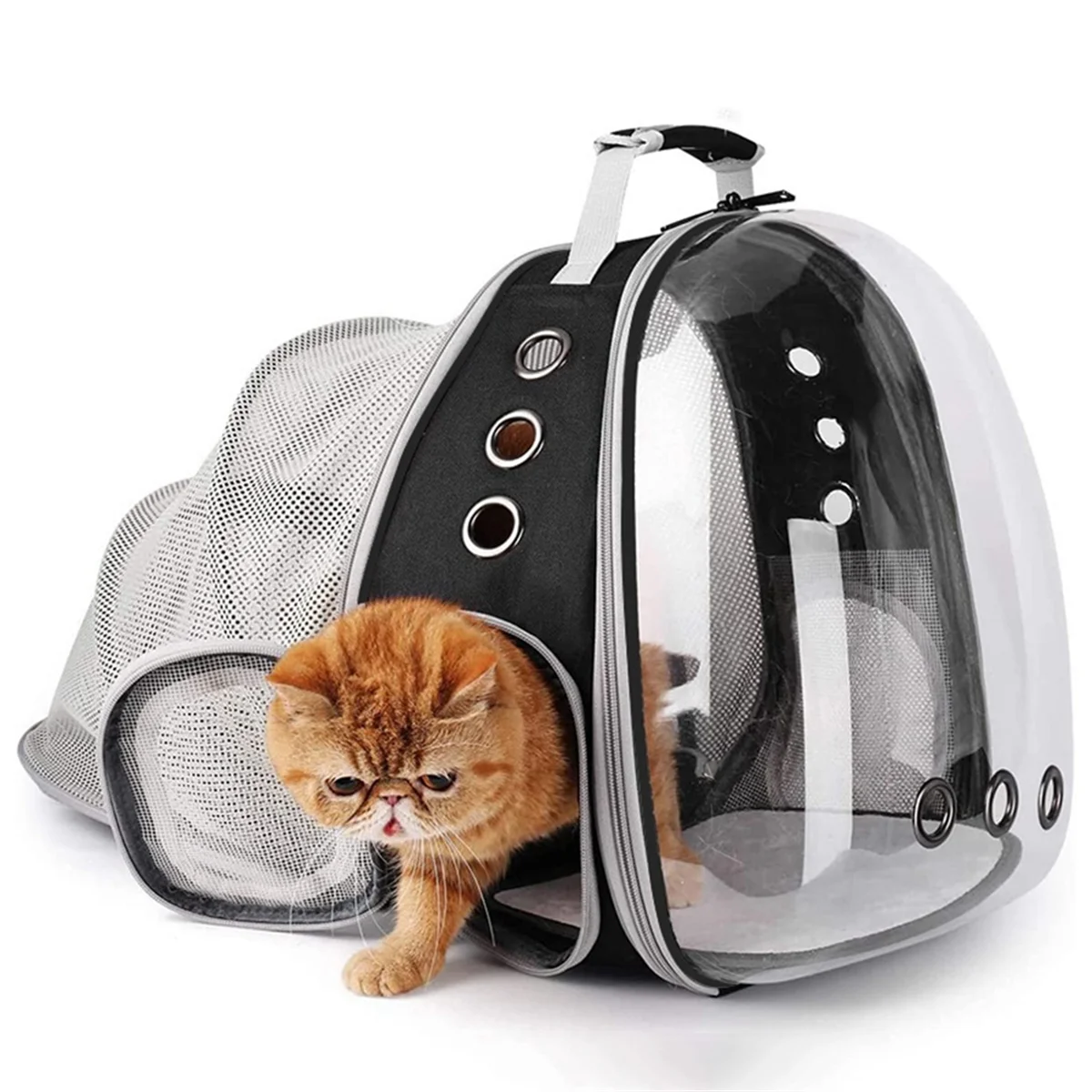 Expandable Cat Carrier Backpack Large Transparent Pet Travel Backpack Bubble Space Capsule Pet Travel Bag