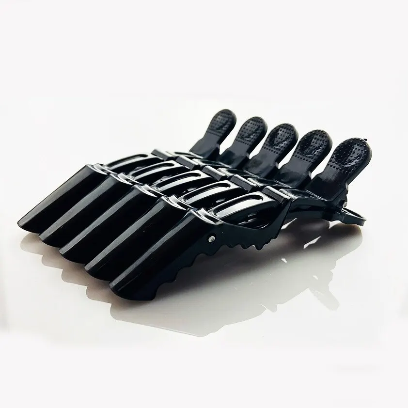 6Pcs Hairdressing Alligator Clip Salon Perm Hair Dye Plastic Hairpin Wig Clip Haircut Partition Styling Clip Supplies