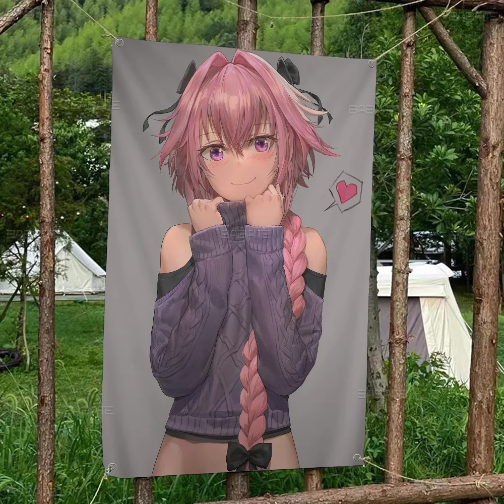 

Anime Cute Fate Apocrypha Astolfo Large Size Flags Printing Patterns Interesting Birthday Party Decorations Banner