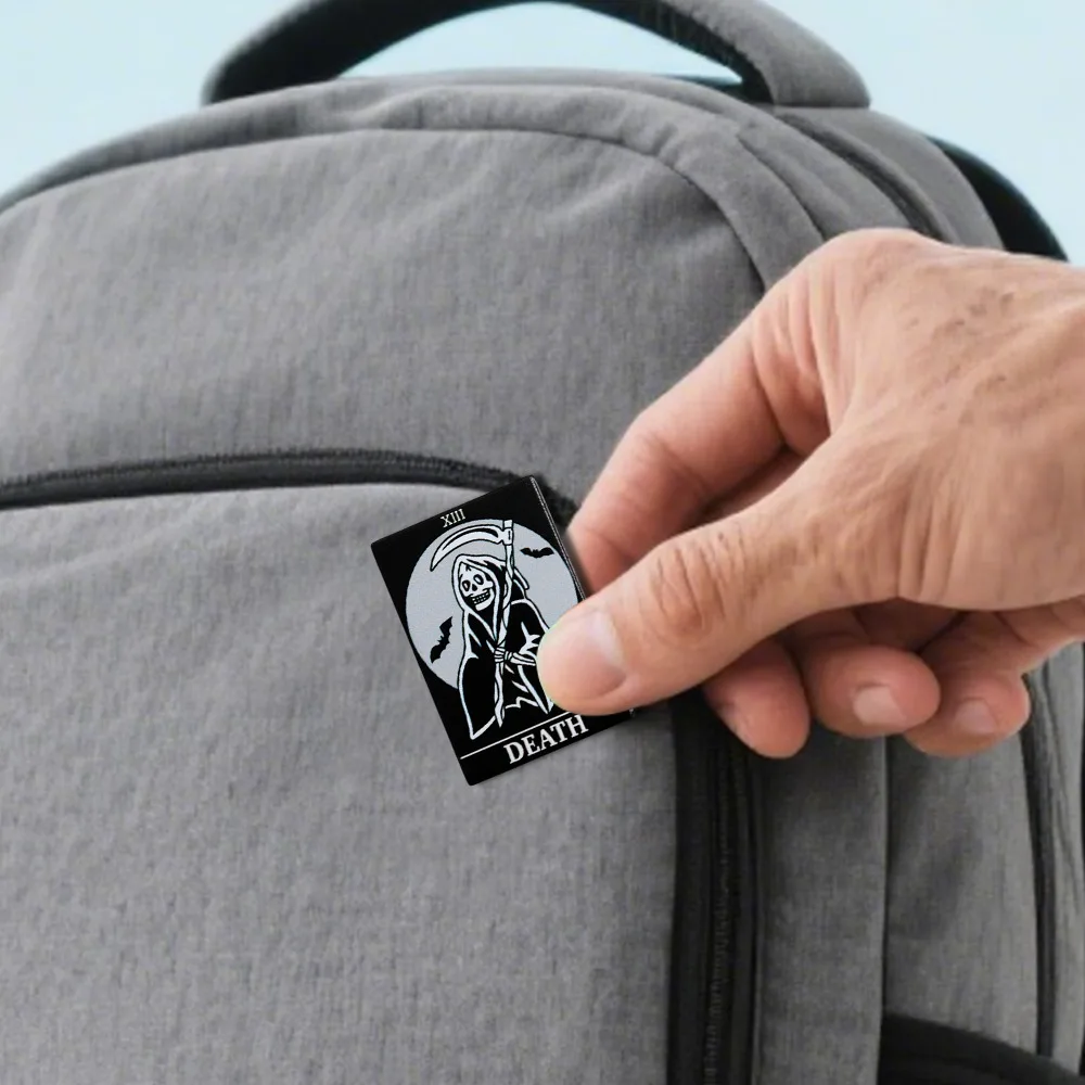 Horror-Fledermaus-Schädel-Dekorationsbrosche, dunkler Tod, Schädel mit Sich, Emaille-Anstecker, Halloween-Geschenk, Abzeichen, Modeschmuck, Rucksack-Dekoration – Detail 6