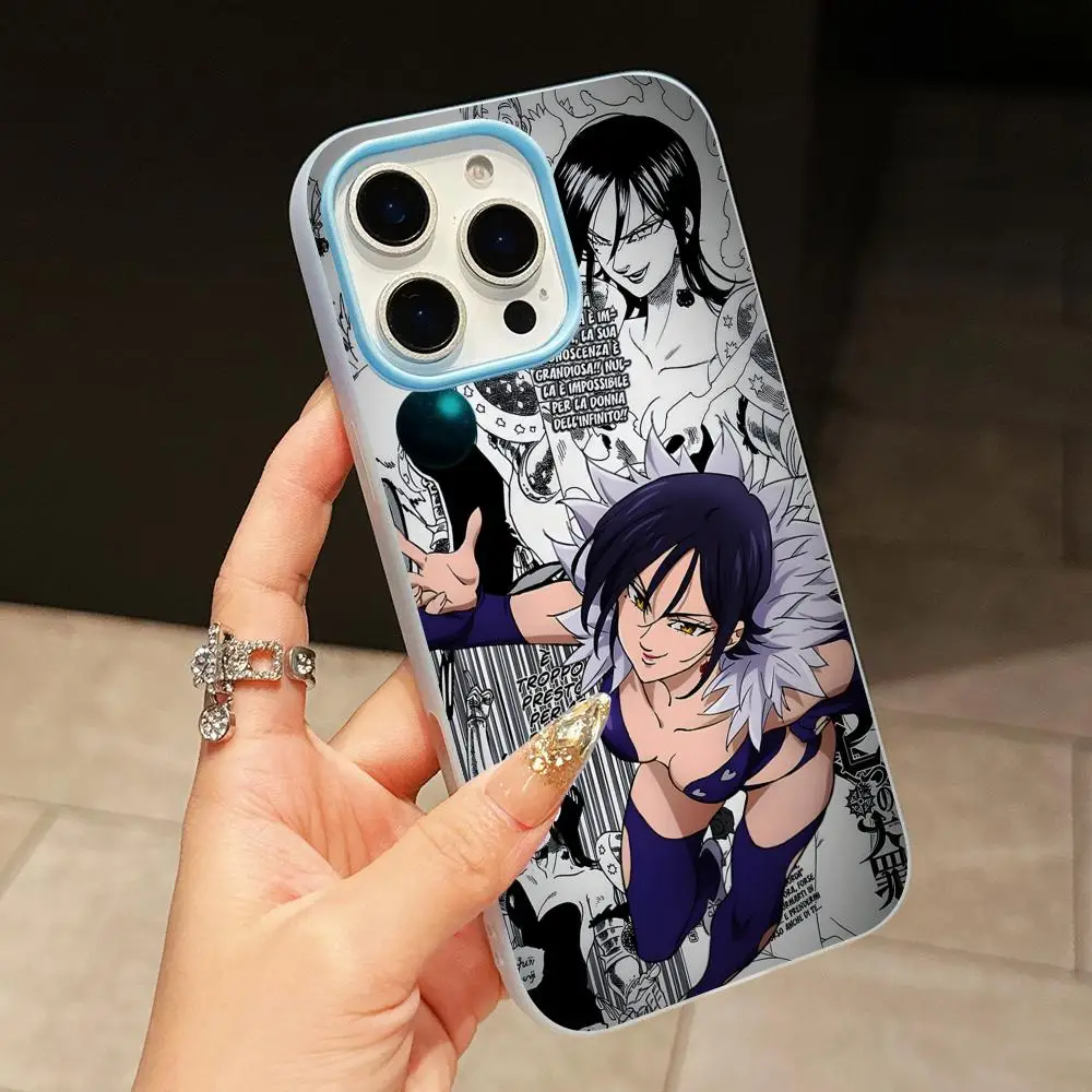 Seven Deadly Sins Merlin Phone Case for iPhone 17 16 15 14 13 12 11 Air Pro Max Plus Jelly Double layer Light Blue Cover - view 4