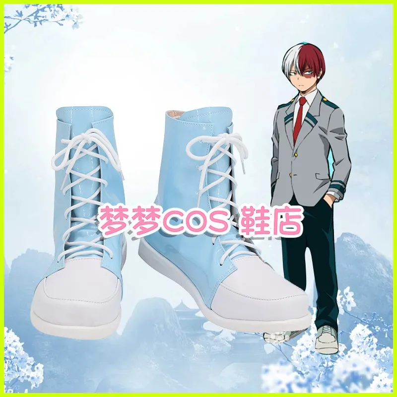 أحذية أنيمي بطلي الأكاديمية تودوروكي شوتو التأثيرية أحذية الهالوماس كرنفال حفلة الدعامة أحذية المسرح