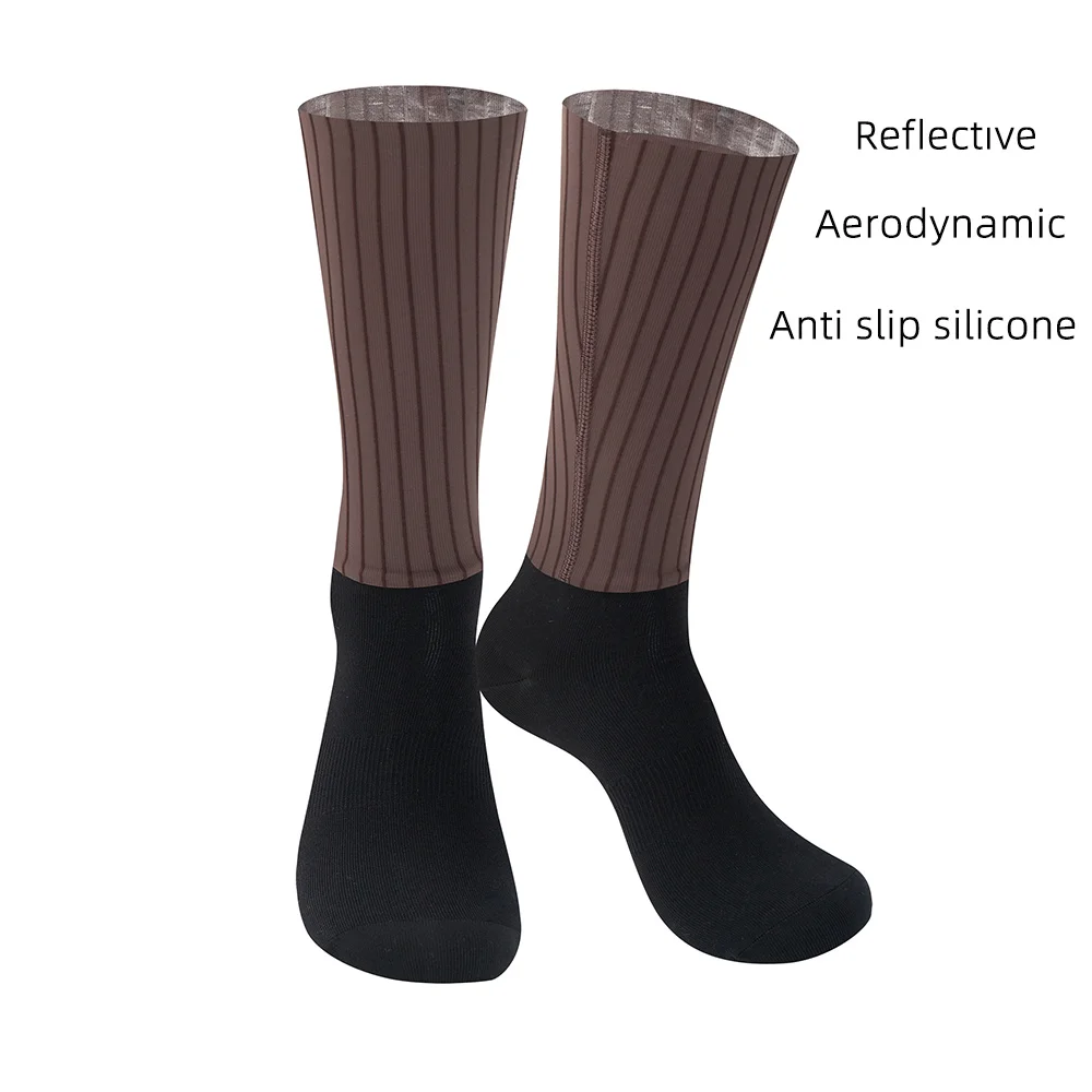 YKYWBIKE Radfahren Aero Socken Anti Slip Silikon Sommer Männer Frauen Whiteline Fahrrad Sport Laufen Fahrrad Socken Calcetines Ciclismo