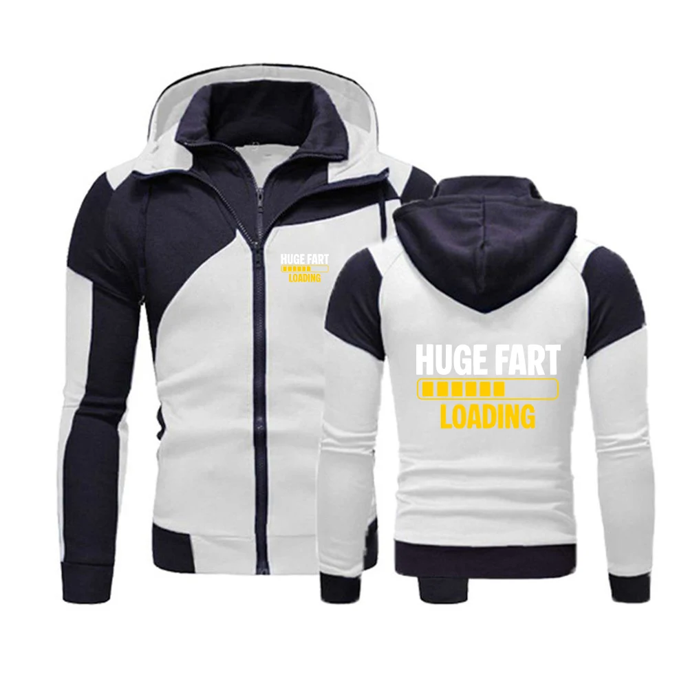 Huge Fart Loading Logo Print Fashion Coat Jacket 2026 Spring And Autumn Men's Bright Colors Eye-catching Best Seller Hoodies