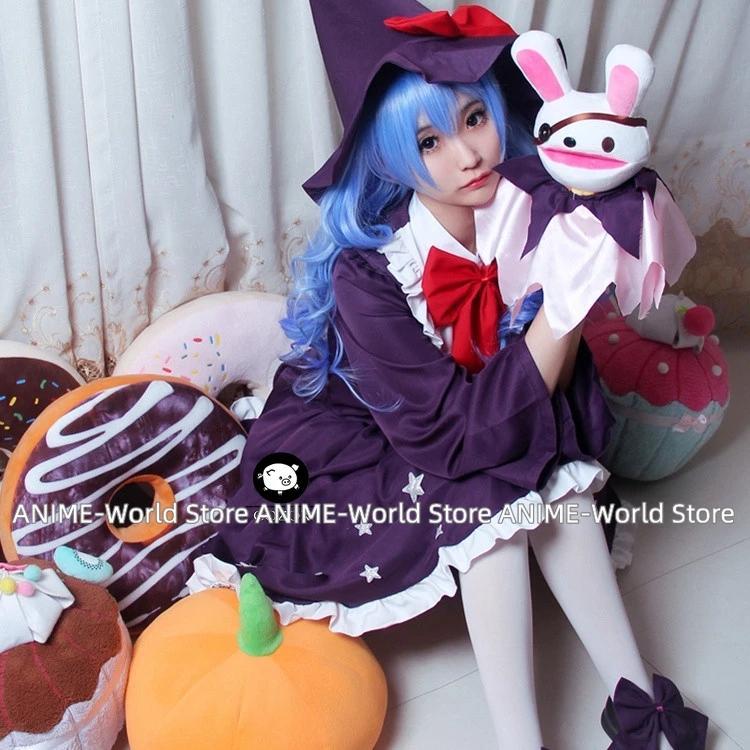 Anime DATE A LIVE Hermit Himekawa Yoshino Succuba Doll Dress Women Cosplay Costume Dress + Hat + Socks