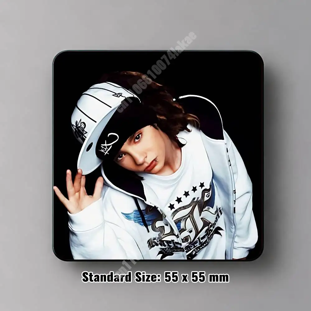 T-Tokio Hotel B-Bill T-Tom K-Kaulitz Encore Magnetic Sticker Reflective Fridge Decal for Metal Surfaces Magnet Sign