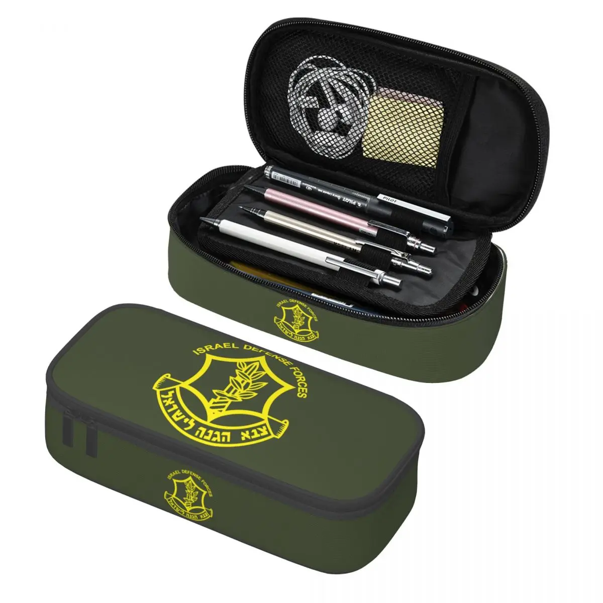 Customized Israel Defense Forces Pencil Cases for Boy Girl Large Capacity IDF Military Army Pen Bag Box School Accessories