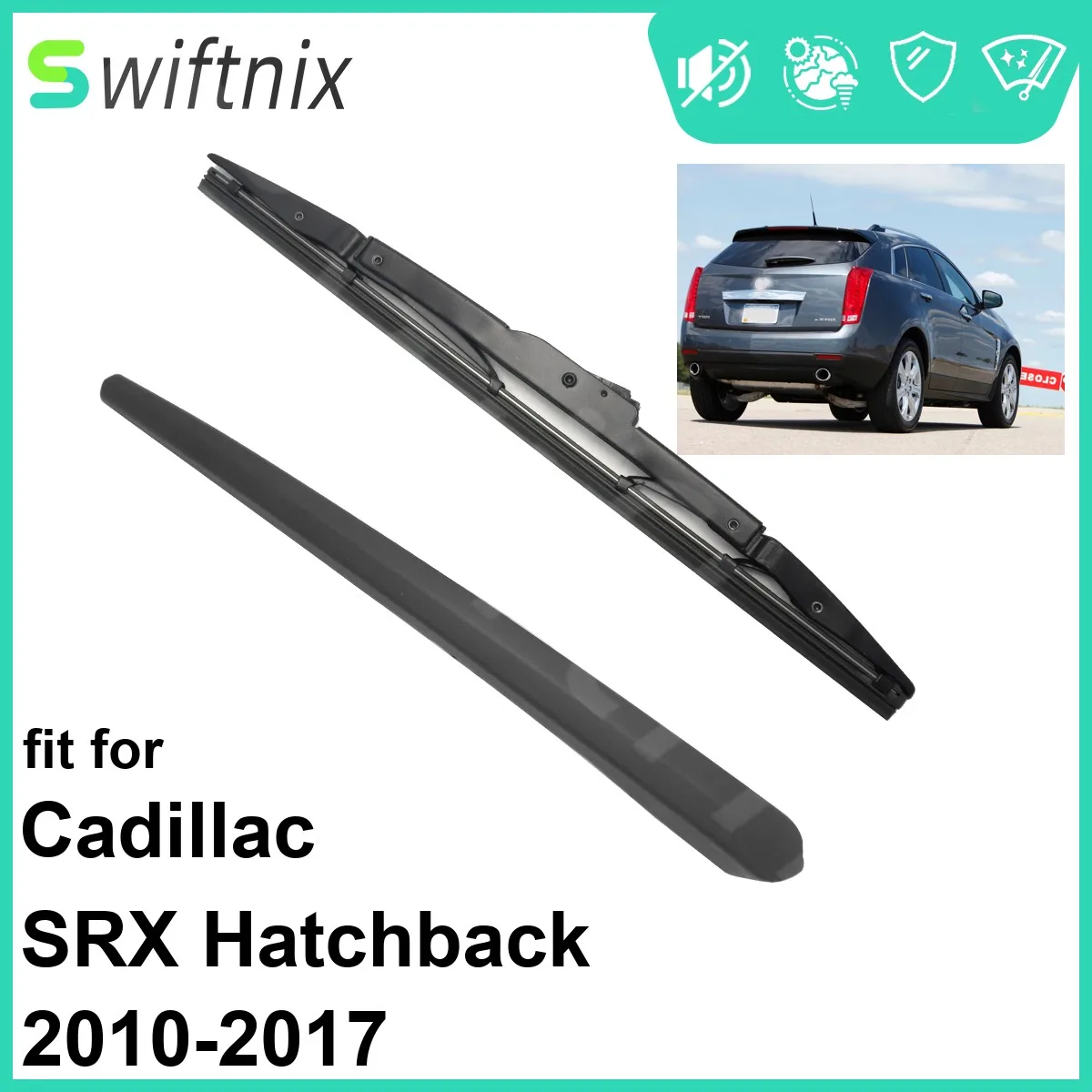 Car Rear Wiper Blade Arm Set 2PCS for Cadillac SRX Hatchback 2010-2017 Windscreen Tailgate  2011 2012 2013 2014 2015 2016 2017