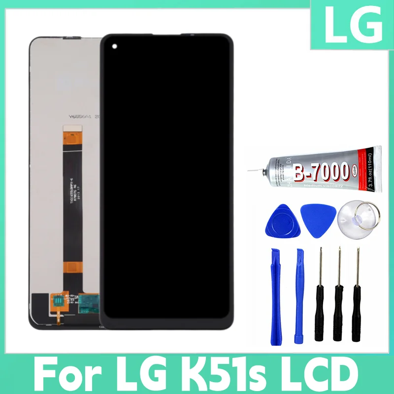 Original 6.5\'\' For LG K51S K51 S LMK510EMW LM-K510EMW LM-K510 LCD Display Touch Screen Digitizer Assembly Repair Parts