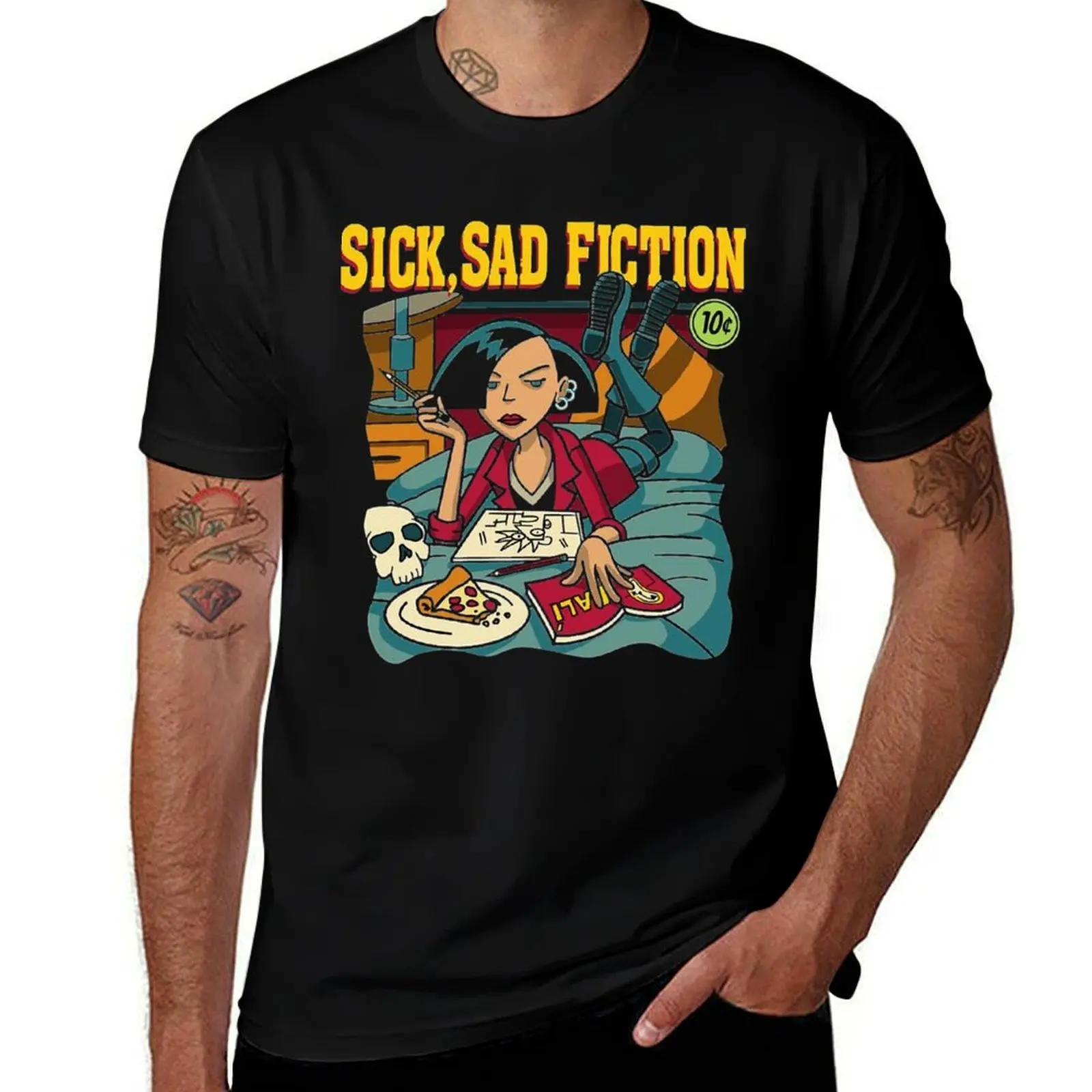 

for shirt shirts LANE T-Shirt cotton printed man t JANE FICTION - print custom t man SICK, shirt SAD t