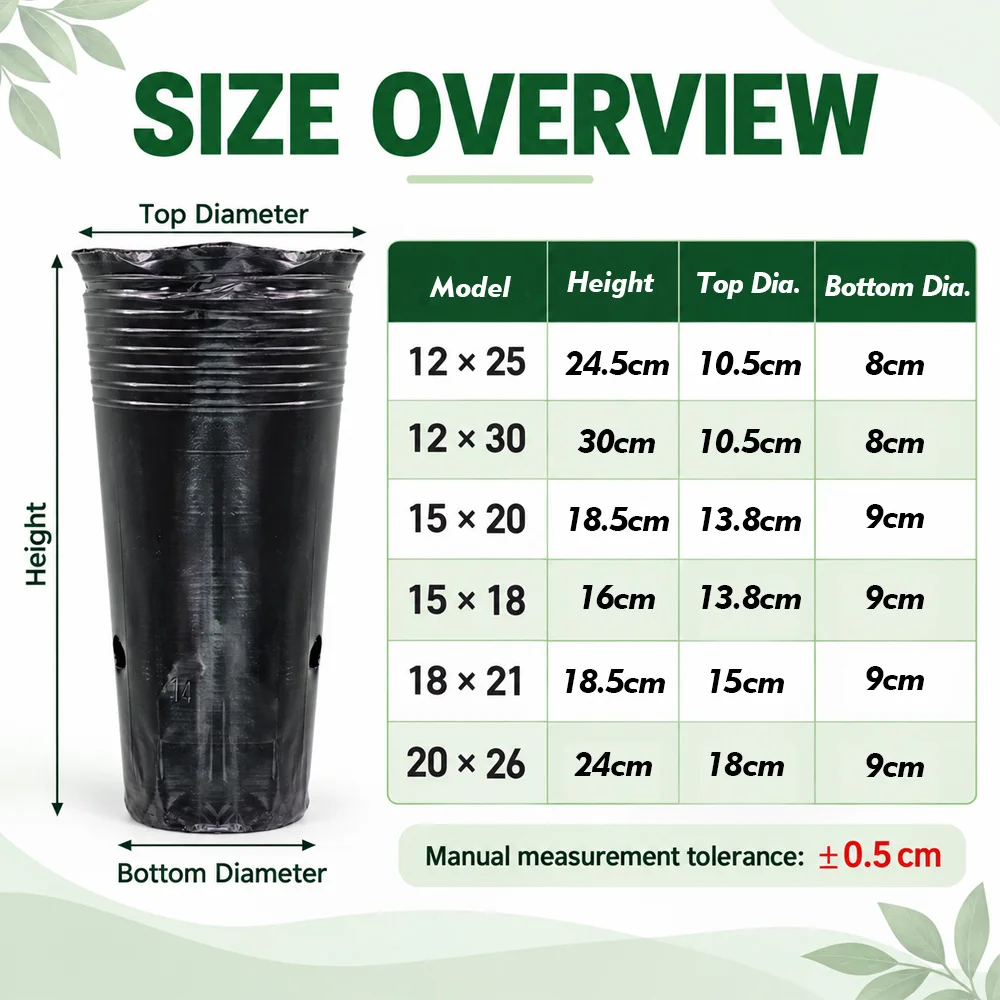PE Plant Grow Bag Saplings Seeds Seedling Soft Breathable Reusable Nursery Pot Greenhouse Garden Germination Cultivation Balcony