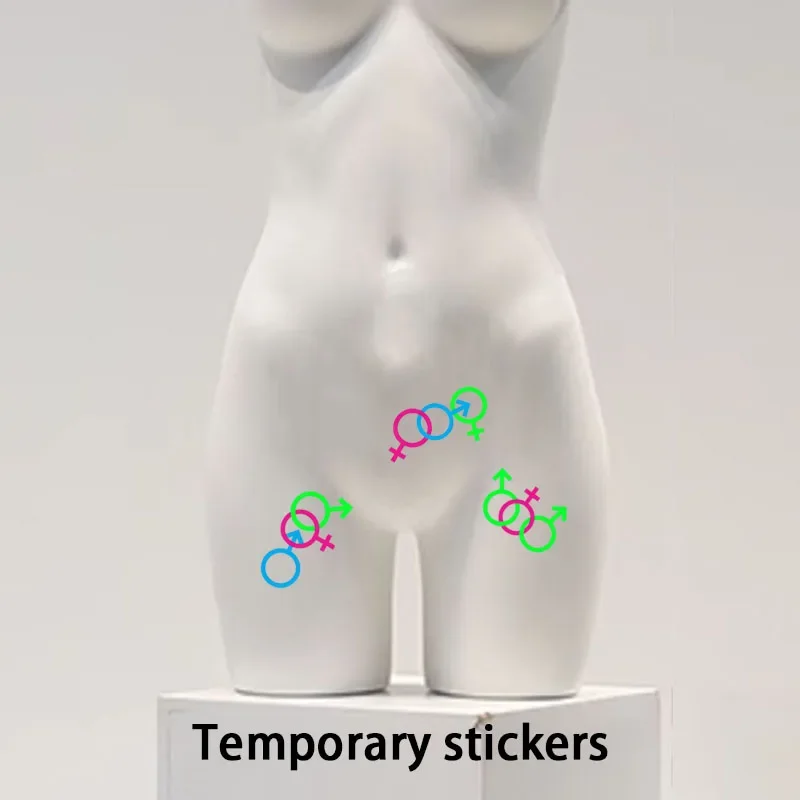 Men and women meet the chest abdomen leg sexy pattern temporary stickers waterproof and sweat-proof color tattoo stickers