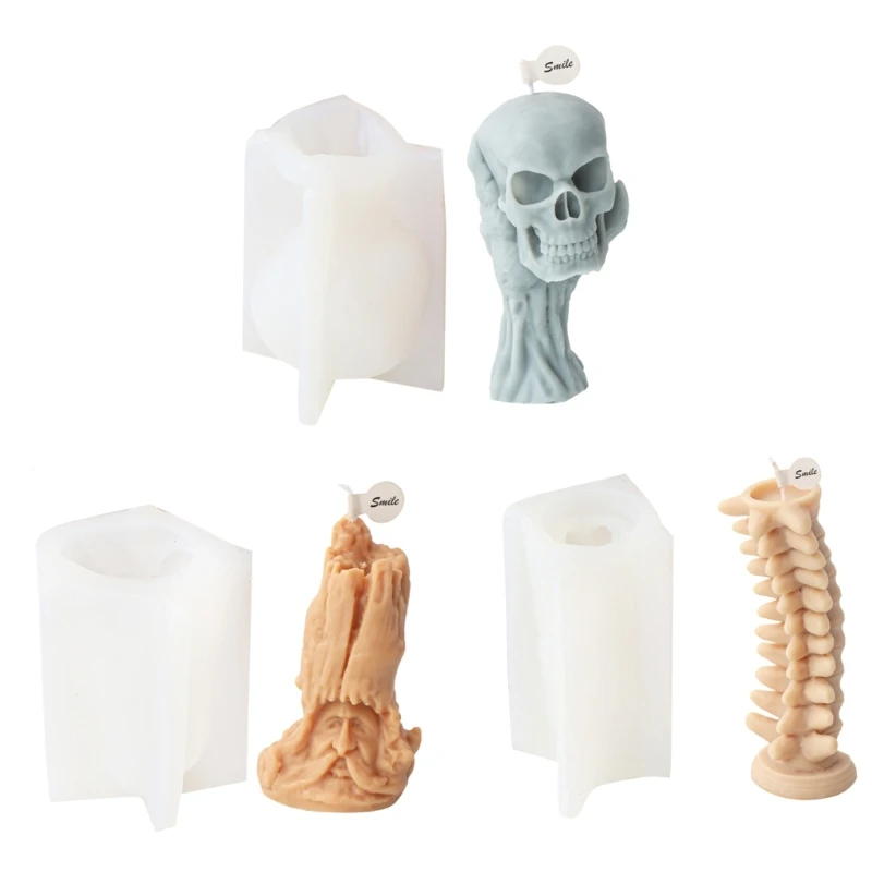 

Halloween Skull Mold Epoxy Resin Mold DIY Mold Table Ornament Making Tool
