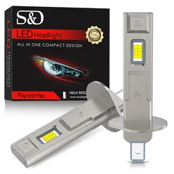 20000LM H1 H3 LED Headlight Bulb Mini Canbus H1 Led Lamp 120W CSP for Car Headlamp Fanless Light Auto Diode Fog Lamps 12V 6000K