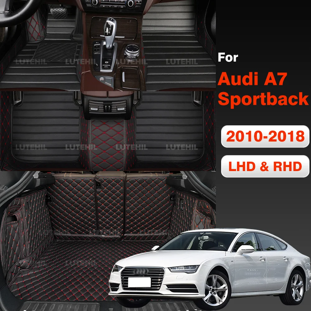 

Для Audi A7 Sportback 2010-2018: 3D-коврики для пола автомобиля, коврик в багажник, накладки на пол, автоковрики, вкладыши для багажного отсека, аксессуары для интерьера