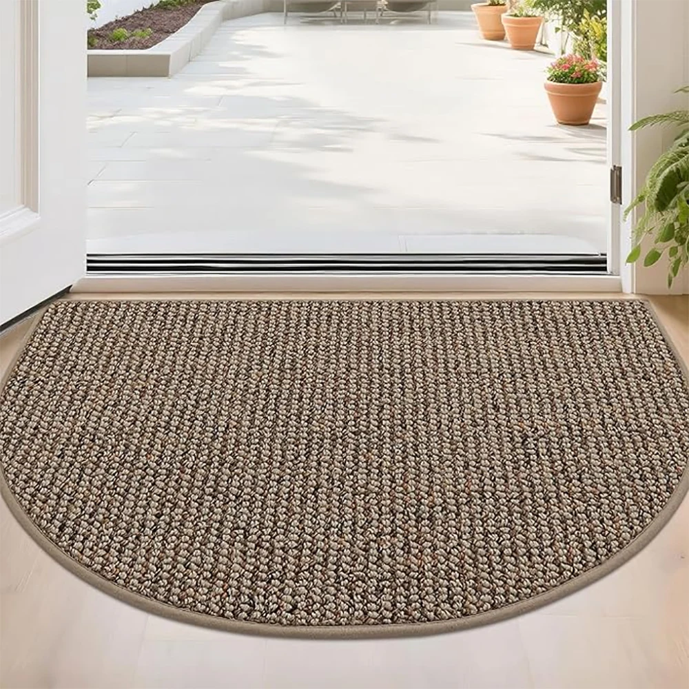 NEW Bathroom Carpet Absorbent Anti slip Floor Mat Quick drying Shower Carpet Toilet Mat Door Mat Washable 50 * 80cm Half circle