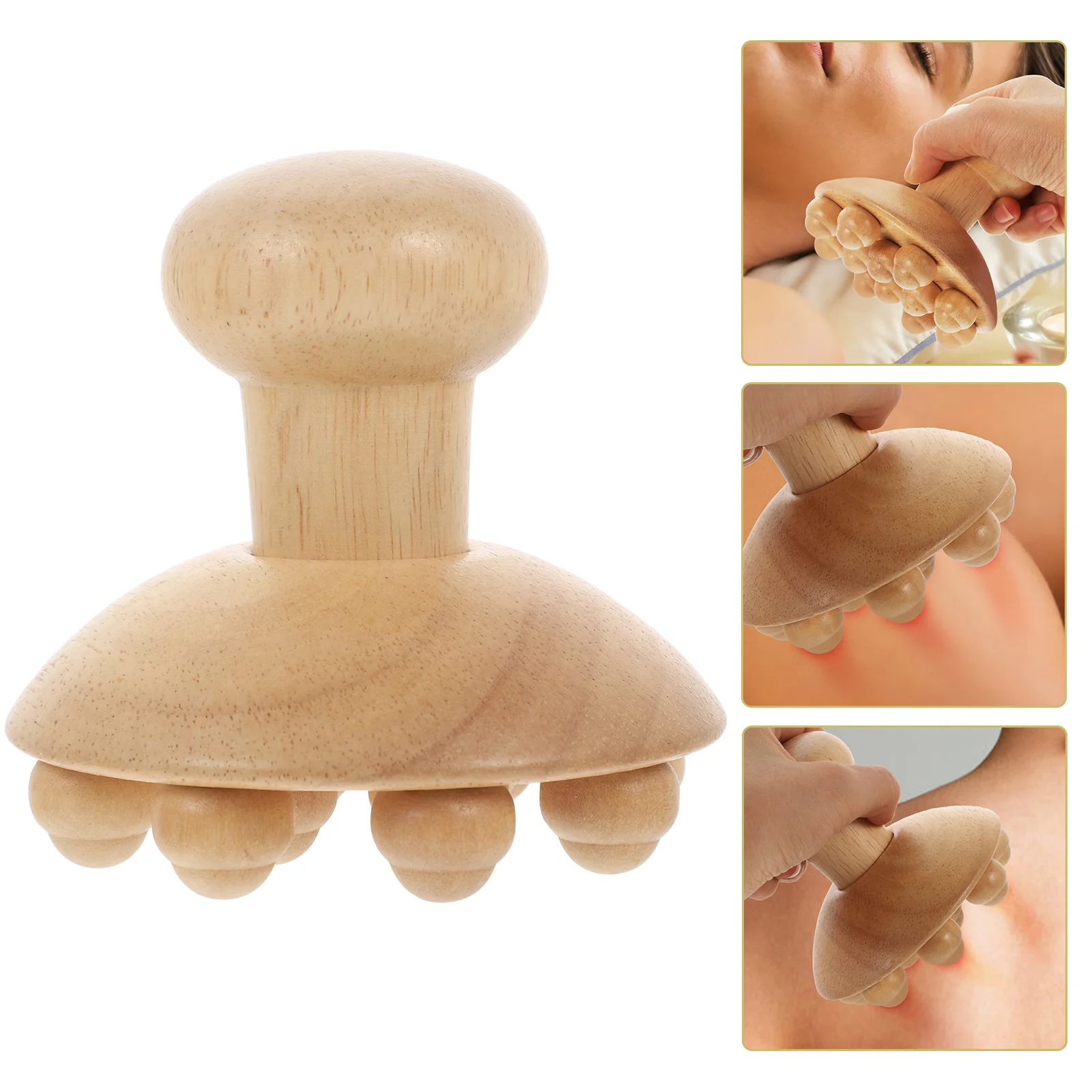 

Lymphatic Guasha Wooden Massaging Roller held Roller for Home Portable Body Acupressure Tool Relaxation Device