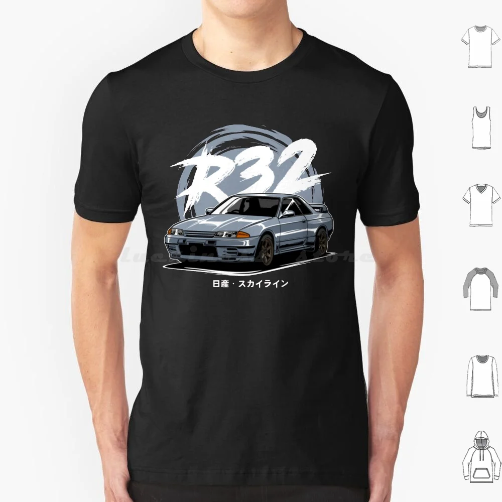 Nissan Gtr Skyline Skyline R32 T Shirt Cotton Men Women DIY Print Gojira R32 Drifting Nissan Skyline Gtr Racing Jdm Race Drift