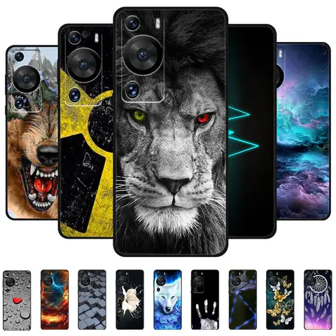 For Huawei P60 Case Soft Silicone TPU Phone back Cover For Huawei P60 Pro Cases Animal Bumper For HuaweiP60 P60Pro Protective