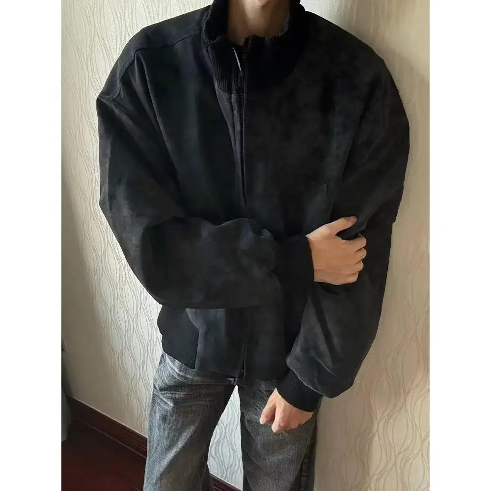 

Мужская повседневная толстовка-худи в стиле ретро, свободного кроя, с короткой молнией, круглым вырезом, из полиэстера и хлопка, для путешествий, осенняя, модная