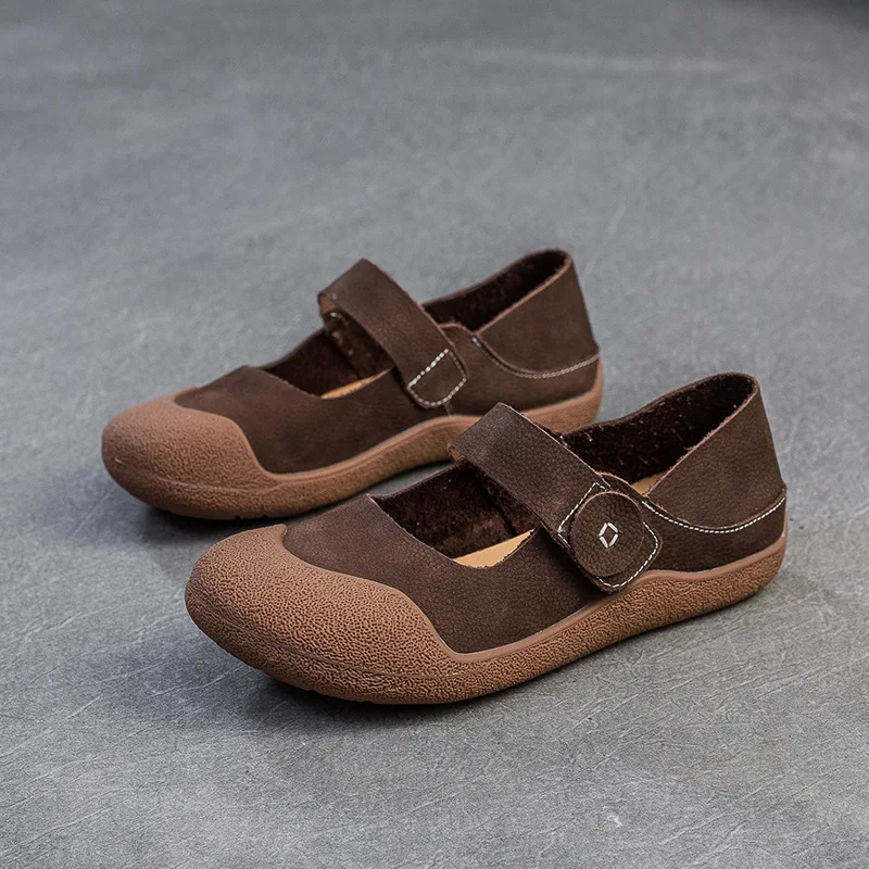 

Весна 2024, новый стиль, женская повседневная обувь, матовая кожаная обувь без шнуровки с мягкой подошвой, удобная резиновая подошва, стелька из свиной кожи