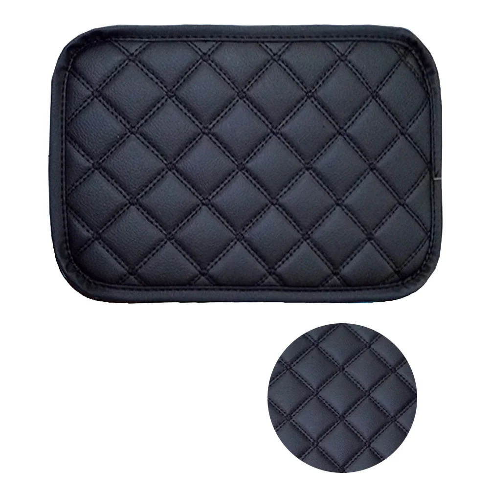Universal Car Armrest Box Pad Thickened Pu Soft Comfortable Non-Slip Elastic Back Easy Install No Drilling Required