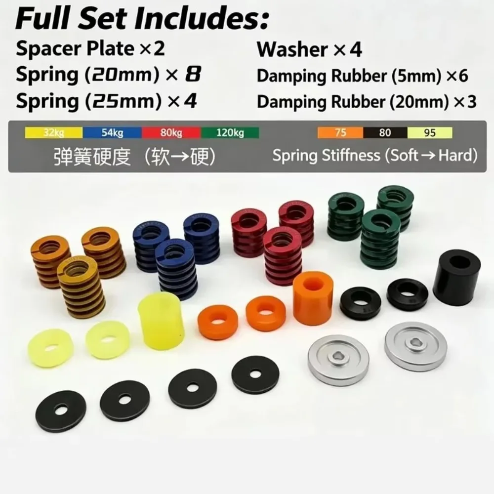 Simulated Racing Game Modification Upgrade Spring Damping Rubber Damper Mod Kit For Logitech RS50 Pedals ﻿