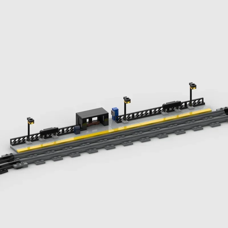 Moc อาคารอิฐสถานีรถไฟ LOOP ของ TRACK รุ่นเทคโนโลยี Modular รถไฟรถไฟ Series บล็อก Construstion ประกอบของเล่น