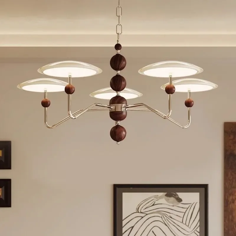 for French Medieval Star Track Flying Saucer Chandelier High End Atmospheric Eye Protection Main Light for Living Room Hall
