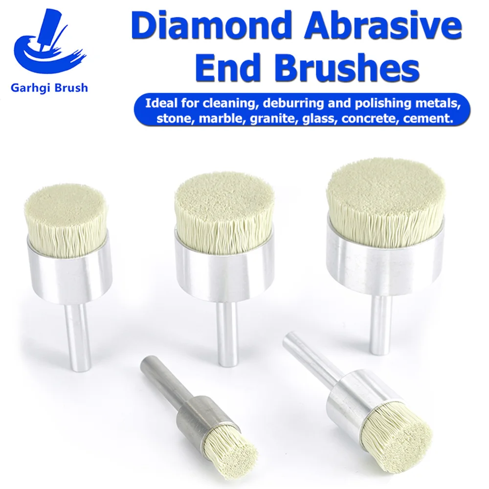 

Алмазные абразивные нейлоновые концевые щетки, мрамор, гранит, камень, полировка ювелирных изделий, шлифовка, снятие заусенцев, края, предотвращение поверхностей, электроинструменты