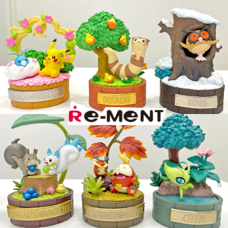 

Original Re-Ment Pokemon A Little Tale Of The Forest2 Vileplume Pawmo Sentret Shroomish Pikachu Sprigatito Figures Gift Toy
