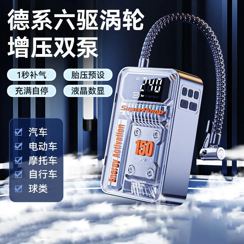 Pompa Ban Mobil Nirkabel Listrik 2026 Daya Tinggi Mini Portabel Air Treasure Auto Pump 3589